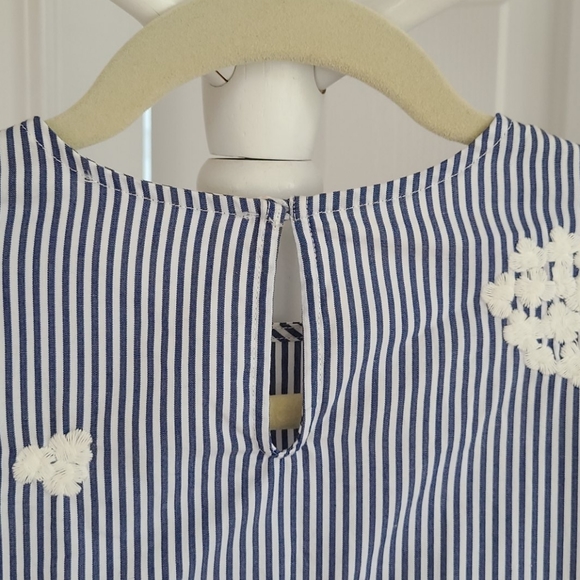 Floral Embroidered Striped Oversized Top - Picture 5 of 8